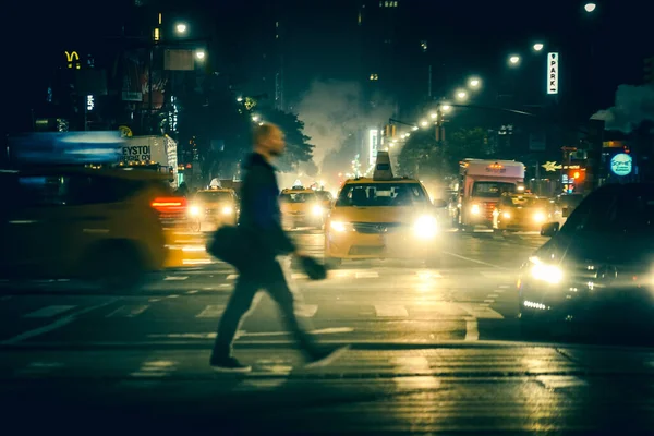 Ночной Вид Нью Йорка Манхэттен Место Съемки Нью Йорк Манхэттен — стоковое фото
