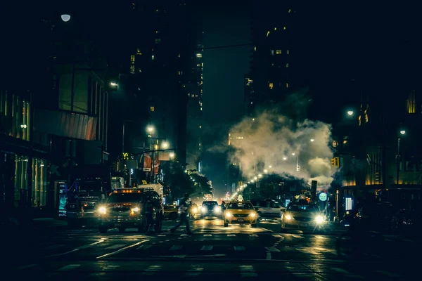 纽约夜景 曼哈顿 射击地点 曼哈顿 — 图库照片