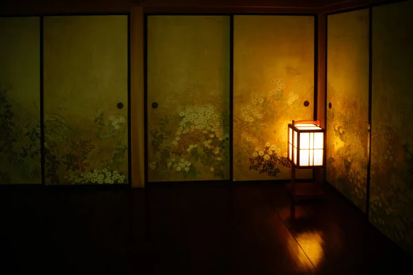 Éclairage Chambre Style Japonais Lieu Tournage Naka Yokohama Shi — Photo