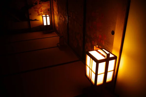 Iluminação Sala Estilo Japonês Localização Tiroteio Naka Yokohama Shi — Fotografia de Stock