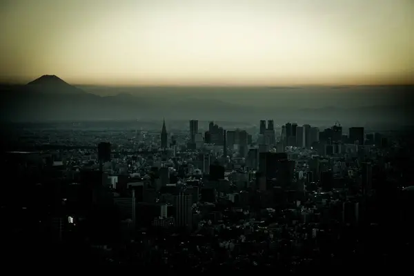 Токийские Небоскребы Гора Фудзи Место Съемок Сумида Токио — стоковое фото