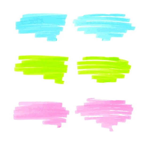 Conjunto de marcadores de manchas de colores — Archivo Imágenes Vectoriales