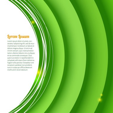 yeşil kağıt semicircles ve çerçeve arka plan