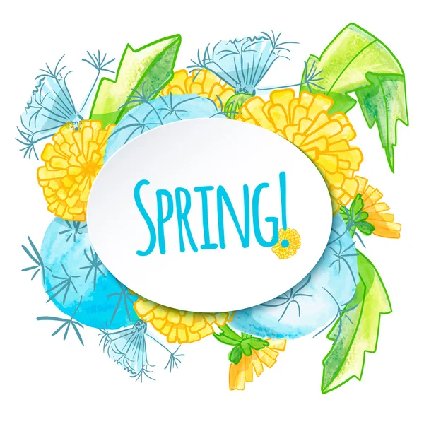 Vector illustration. watercolor dandelions.