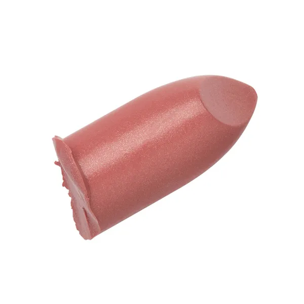 Snijd Pastel Roze Lippenstift Geïsoleerd Witte Achtergrond — Stockfoto