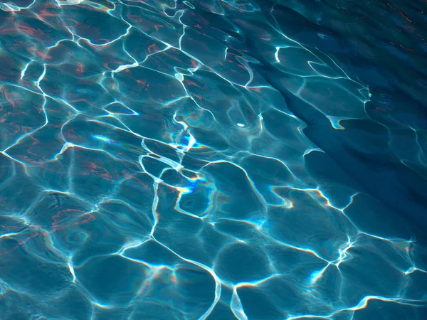 Abstract Blue Texture Swimming Pool Water Reflections — Stock Photo, Image