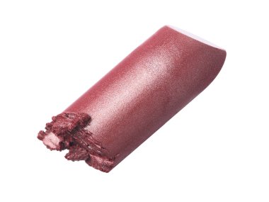 Beyaz arkaplanda pembe ruj kes