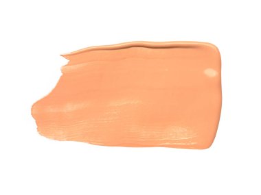 Beyaz arka planda kremsi bir temel var. İzole edilmiş. Güzellik ve moda anlayışı