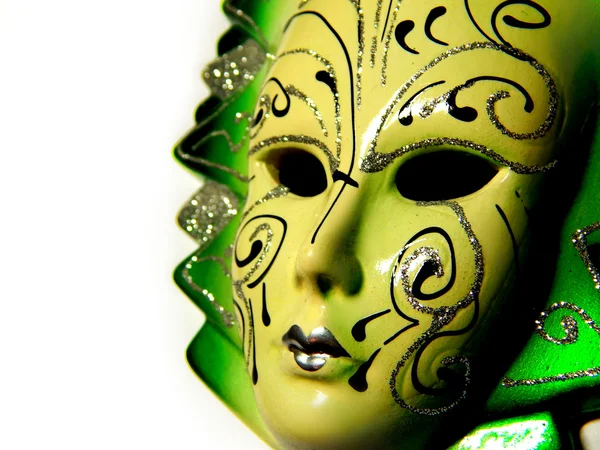 分離された美しい仮面舞踏会マスク — ストック写真