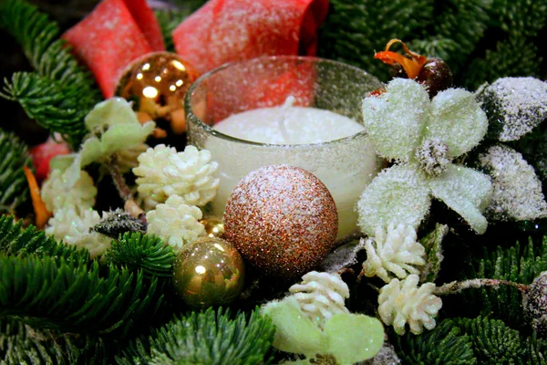 Nový rok a vánoční ozdoby — Stock fotografie