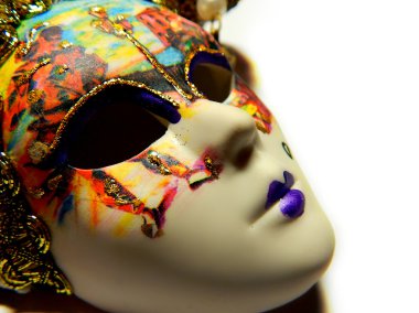 izole güzel maskeli balo maskesi