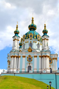 Saint Andrew's Church at the top of the Andriyivskyy Descent in Kyiv clipart