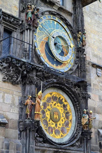 Detail of the Prague Astronomical Clock (Orloj) in the Old Town of Prague — Stock Photo, Image