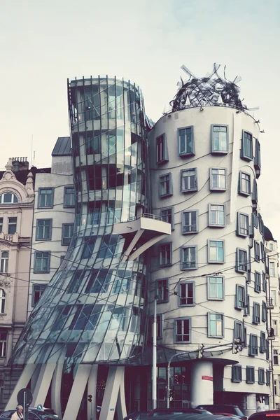 Modern building known as the Dancing House — Stock Photo, Image