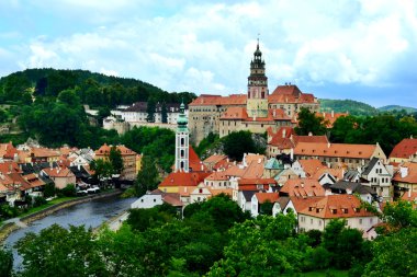 cesky krumlov şehir manzarası