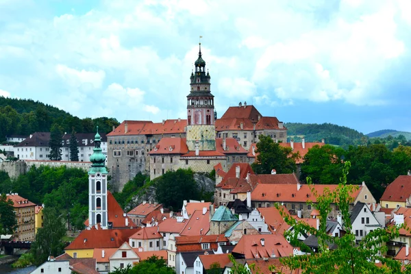 Vista de Cesky Krumlov cidade — Fotografia de Stock