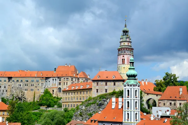 Weergave van cesky krumlov stad — Stockfoto