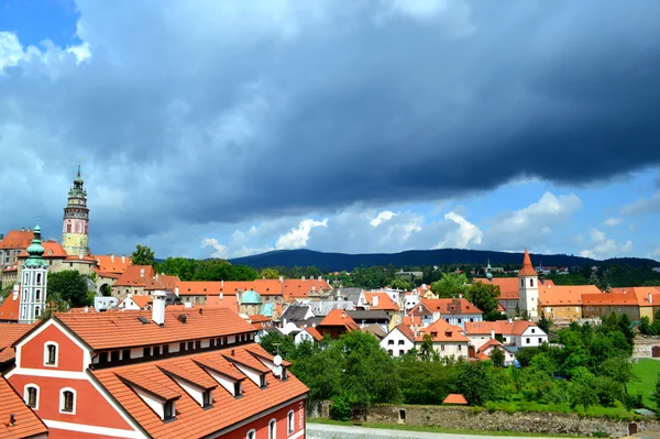 Vista de Cesky Krumlov cidade — Fotografia de Stock