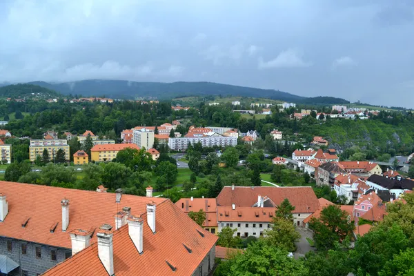 Pohled na město český krumlov — Stock fotografie