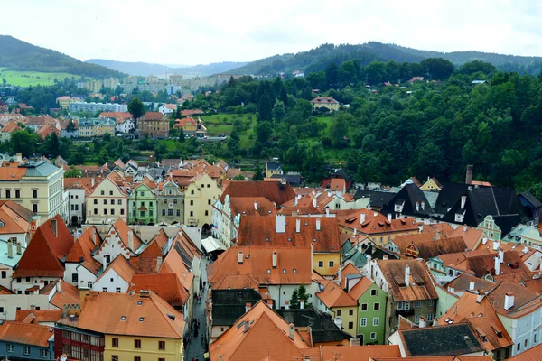 Vista de Cesky Krumlov cidade — Fotografia de Stock