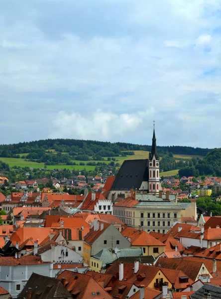 Vista de Cesky Krumlov cidade — Fotografia de Stock