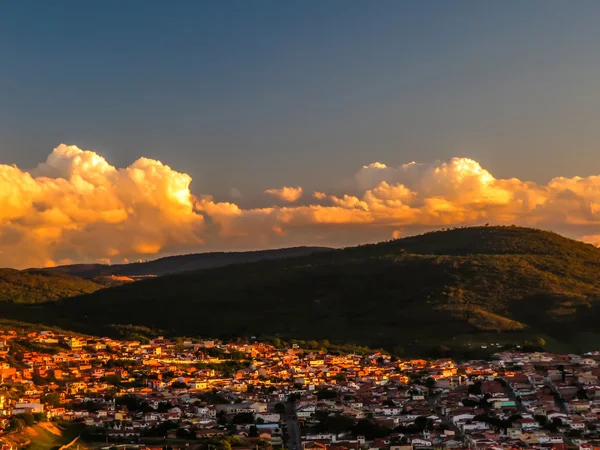 Paisagem e pôr do sol — Fotografia de Stock