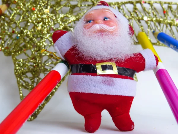 Christmas and Santa Claus Decorations — Stock Photo, Image