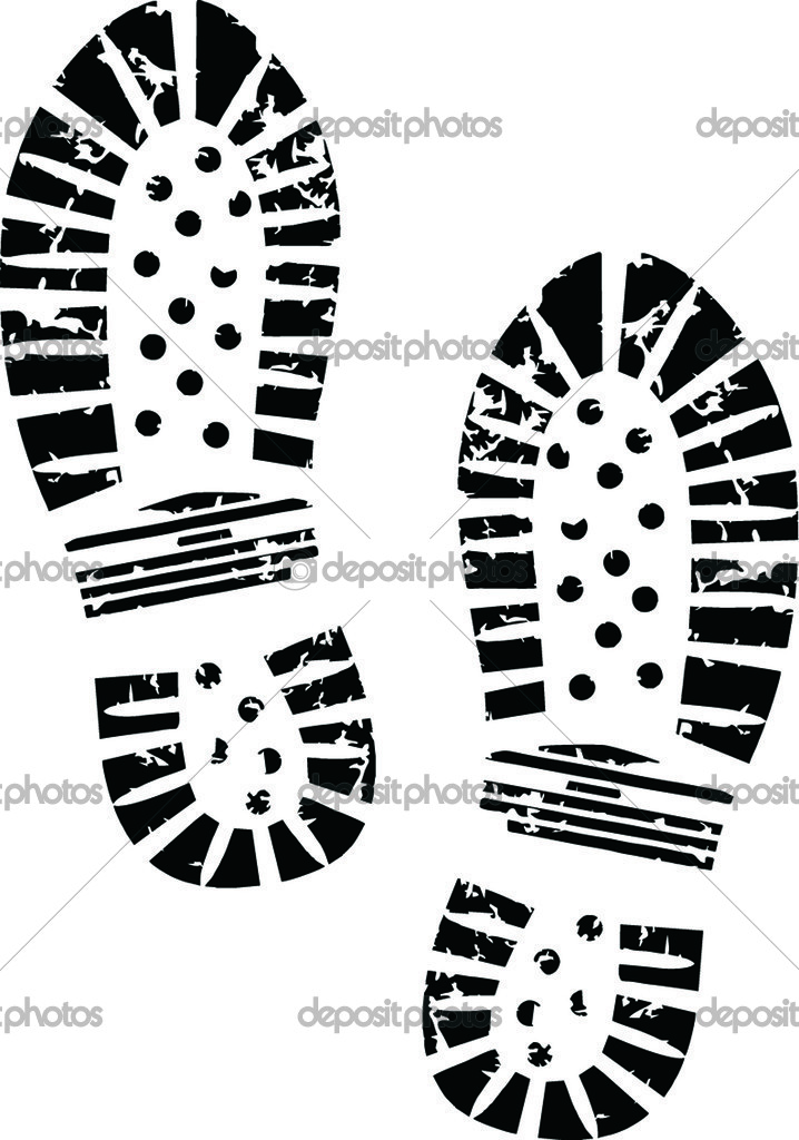 Black shoe print