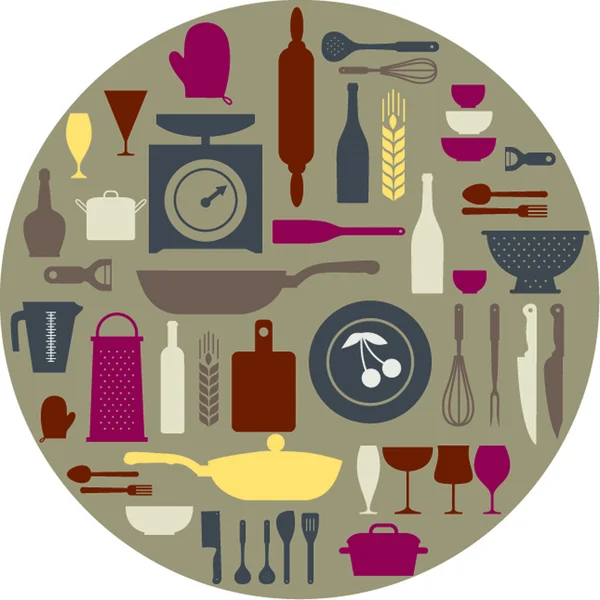 Patrón de cocina. ilustración vectorial — Archivo Imágenes Vectoriales