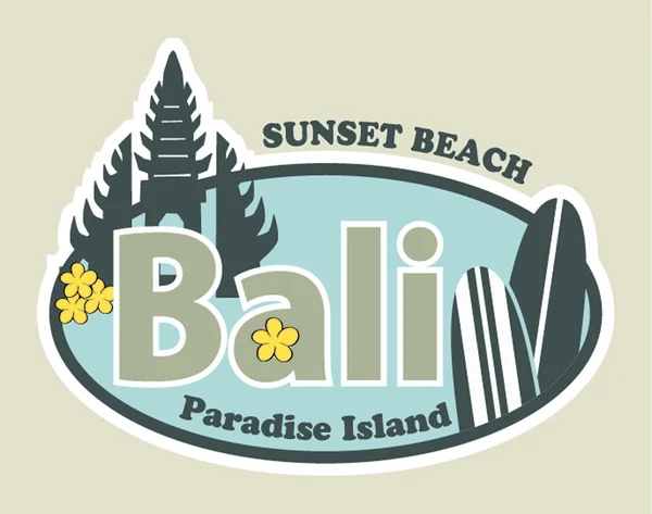 Isla de Bali — Vector de stock