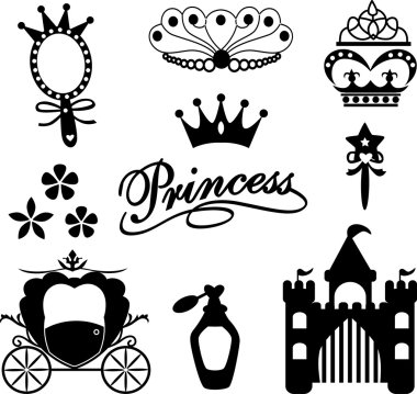Icon princess collection clipart