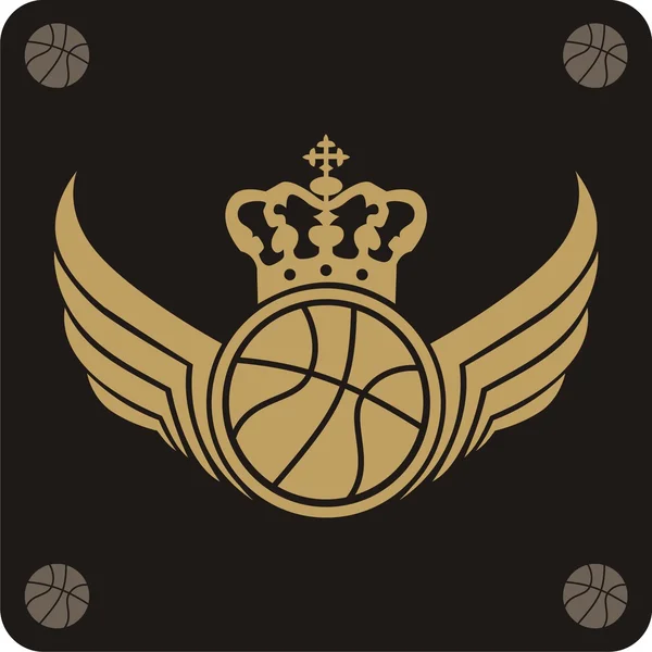 Etiquetas de baloncesto vectorial — Vector de stock