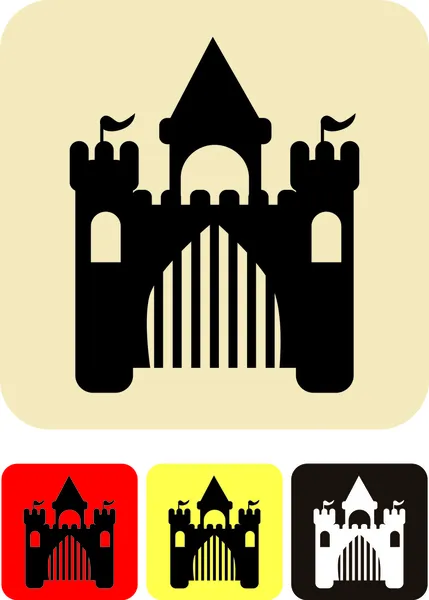 Royal castle - Vector icon isolated — Stock Vector