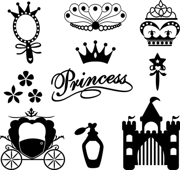 Icono colección princesa — Archivo Imágenes Vectoriales