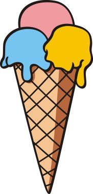 Dondurma vektör illüstrasyonu