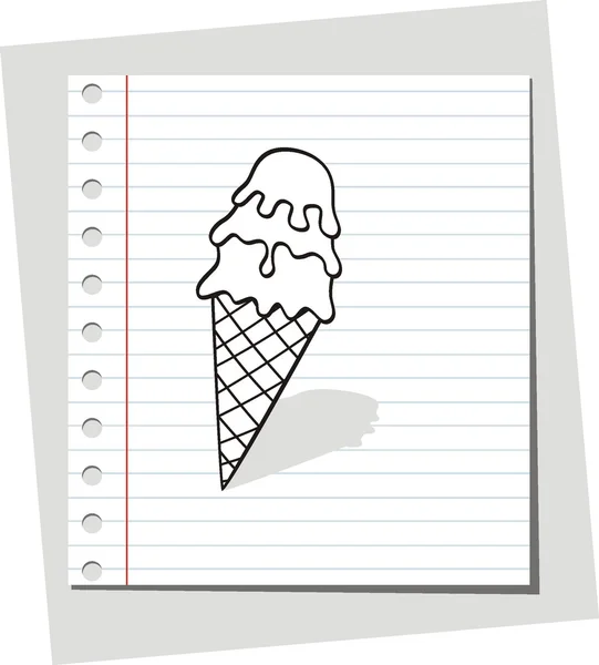 Illustration vectorielle de crème glacée — Image vectorielle