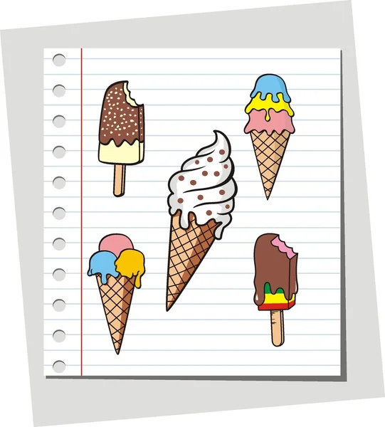 Векторная иллюстрация мороженого — стоковый вектор