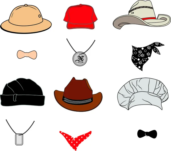 Vettore collezione cappelli — Vettoriale Stock