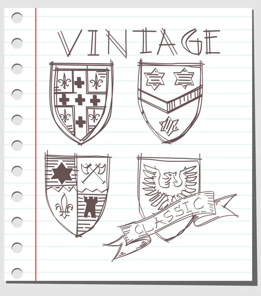 Set de etiquetas vintage. Diseño retro — Archivo Imágenes Vectoriales