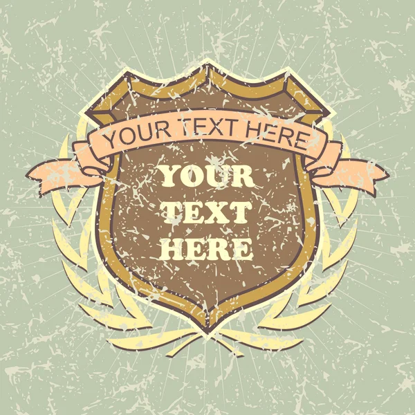 Vintage Labels . Place your text on shield. — Stock Vector