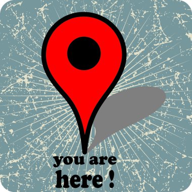You are here vector design clipart