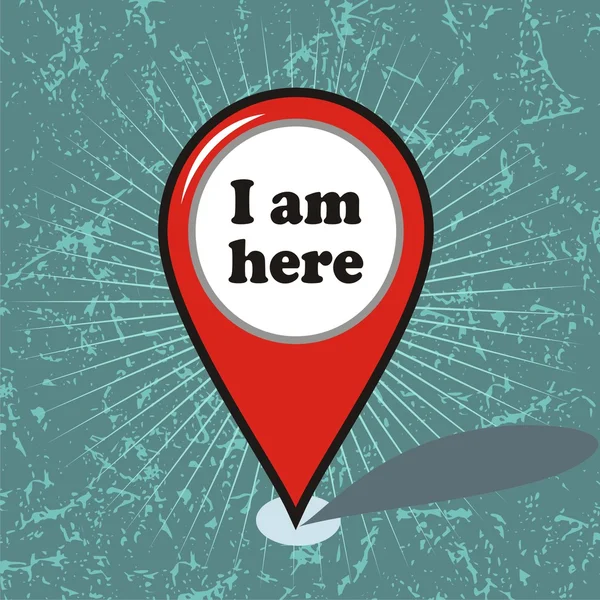 I am here vector design — Stock Vector