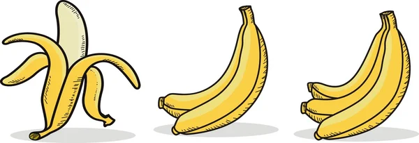 Banana, ilustração vetorial — Vetor de Stock