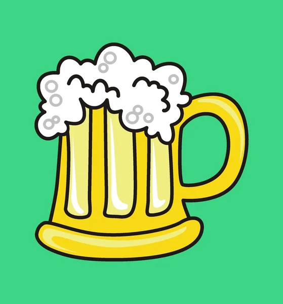 Taza de cerveza diseño — Vector de stock