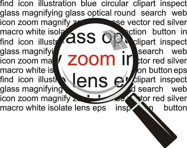 Zoom. Magnifying glass on background — Stock Vector