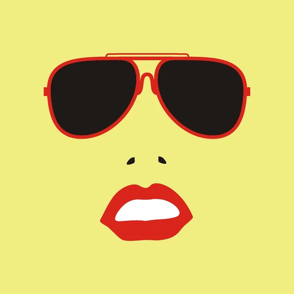 Mujeres con gafas. Vector — Vector de stock