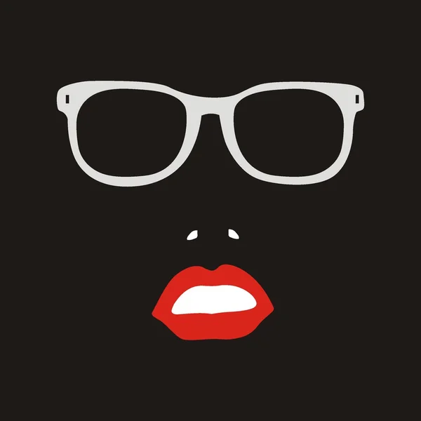 Mujeres con gafas. Vector — Vector de stock