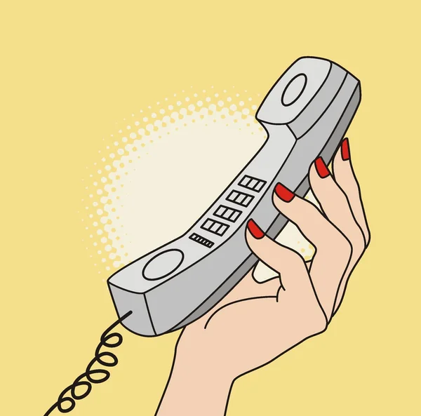 Рука держит телефон — стоковый вектор