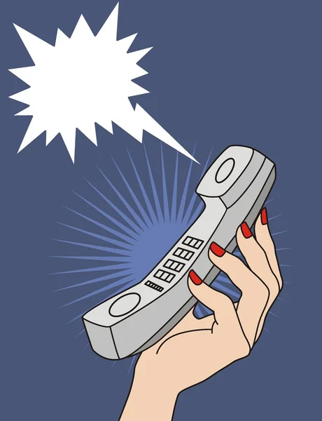 Рука держит телефон — стоковый вектор