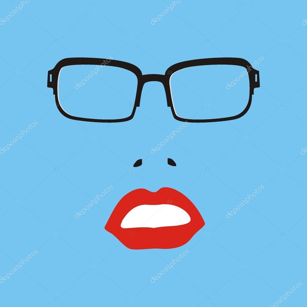 Women With Glasses Vector Stock Vector By ©halimqd 36832539